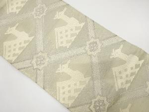 アンティーク　絽紗　有栖川文様織り出し袋帯（材料）